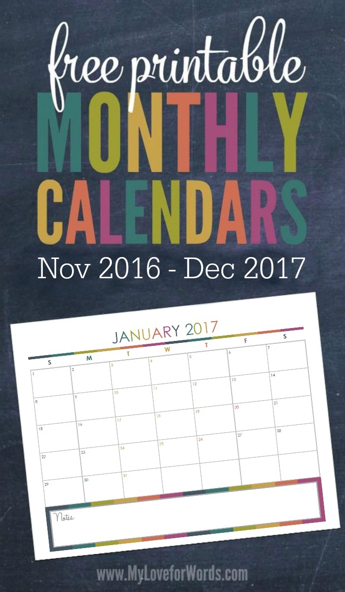 Free 2017 Printable