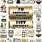 21St Birthday Photo Booth Props Black And Gold Over 70 Adult | Etsy   Free Printable 70&#039;s Photo Booth Props