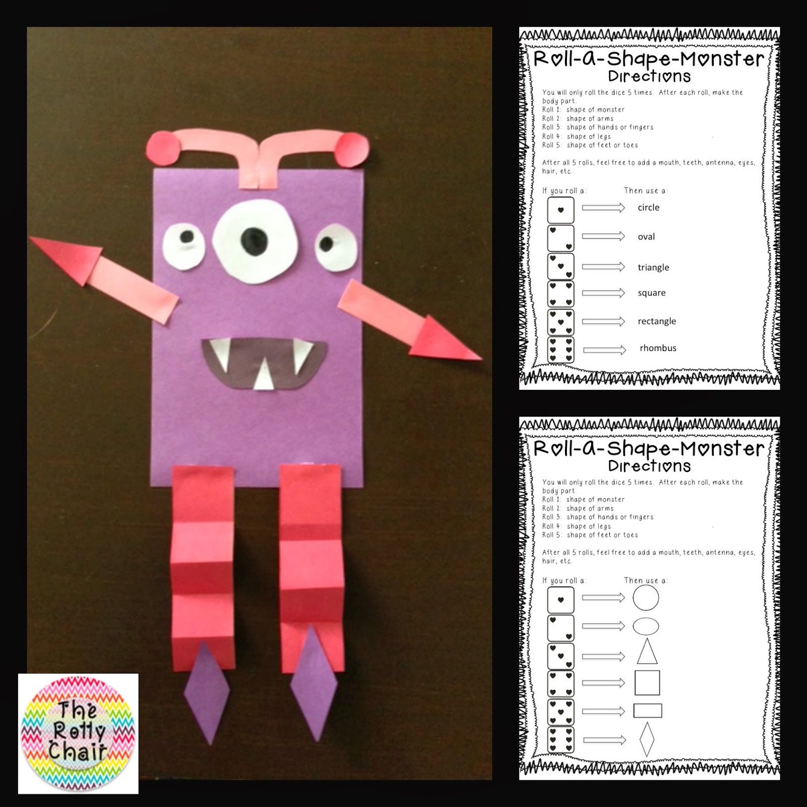 Roll A Monster Free Printable Free Printable