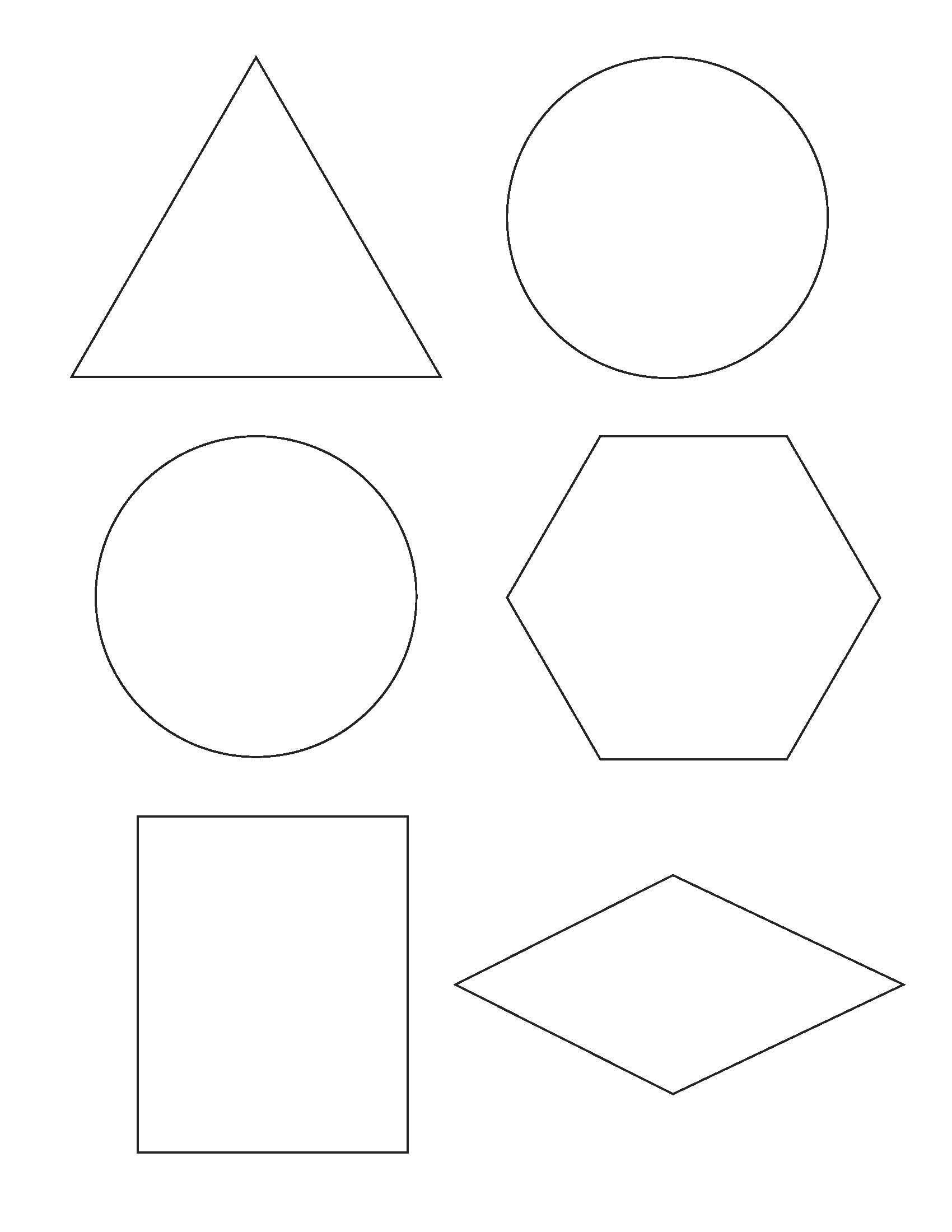 Printable Shape Templates