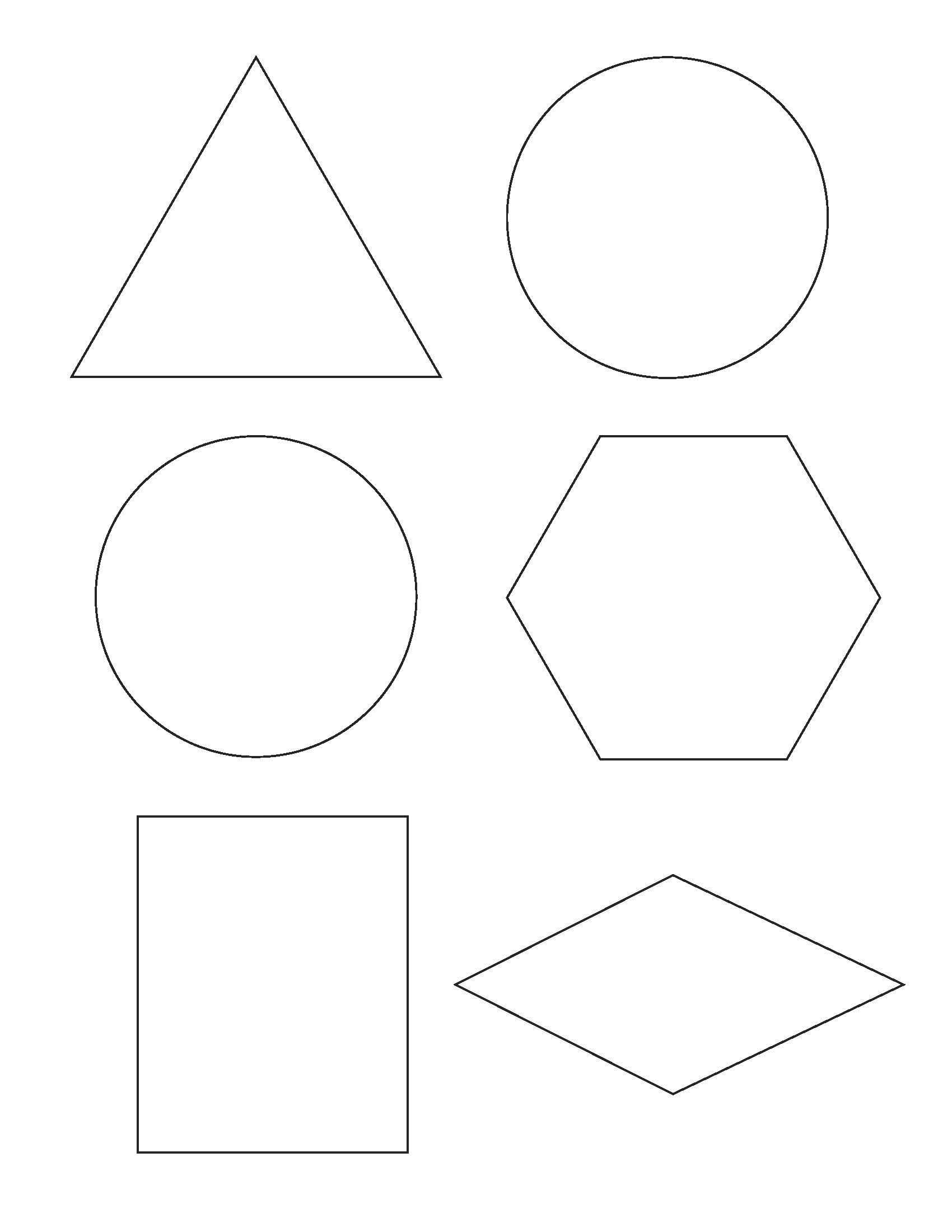 Shapes Outline Printable