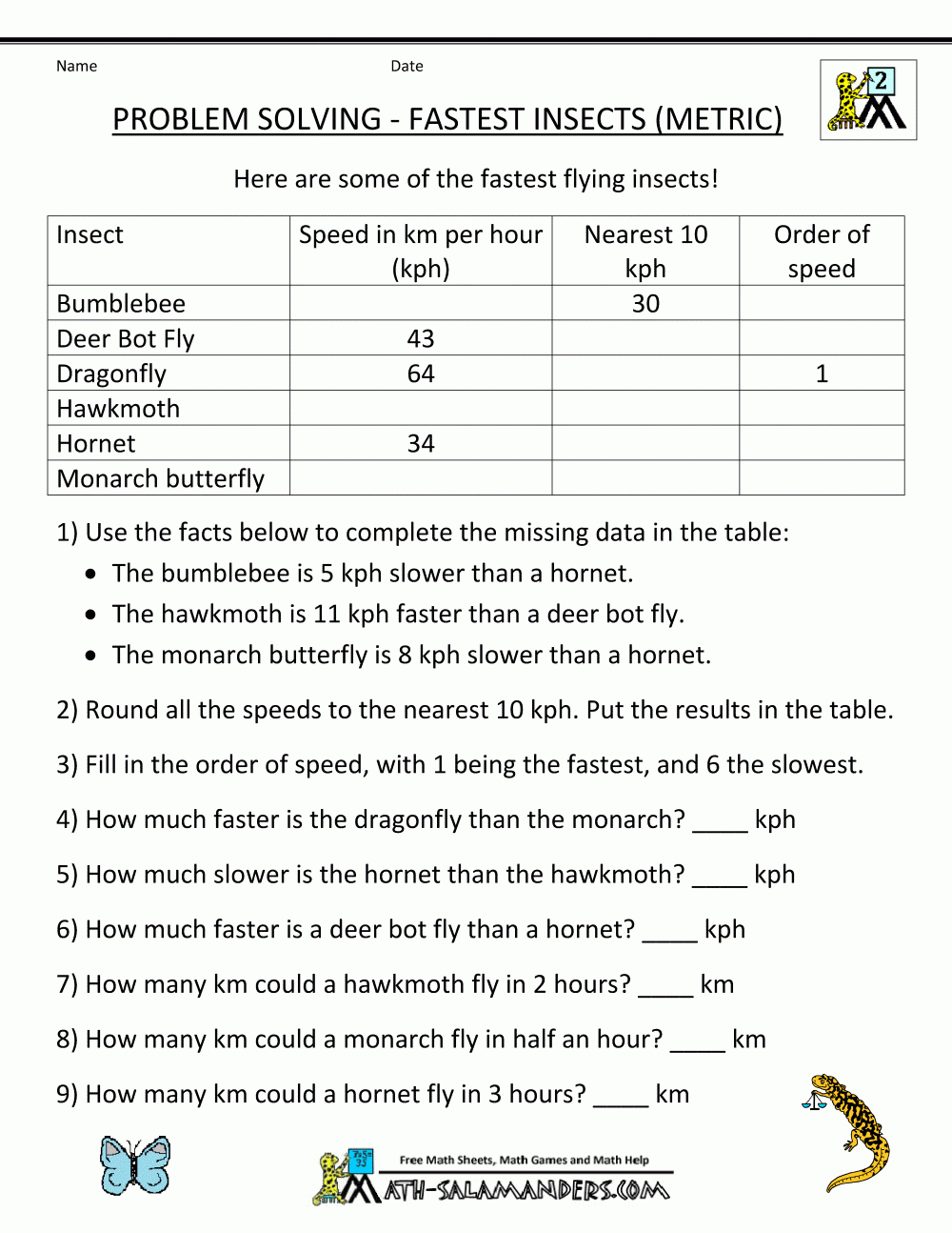 Printable Second-Grade Math Word Problem Worksheets - Free ...