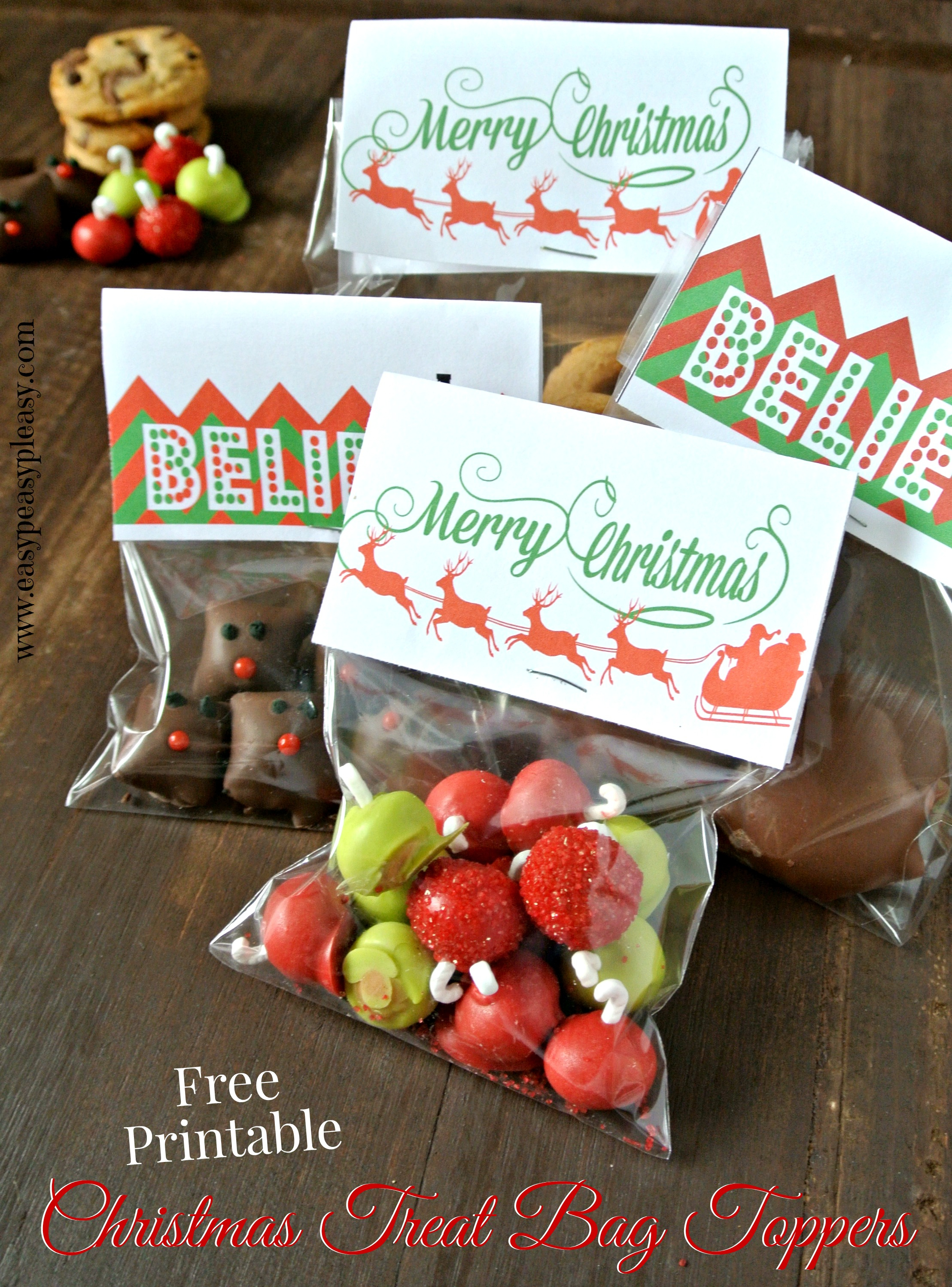 3 Free Printable Christmas Treat Bag Toppers - Easy Peasy Pleasy - Free Printable Christmas Bag Toppers
