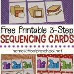 3 Step Sequencing Cards Free Printables For Preschoolers   Free Printable Kindergarten Task Cards