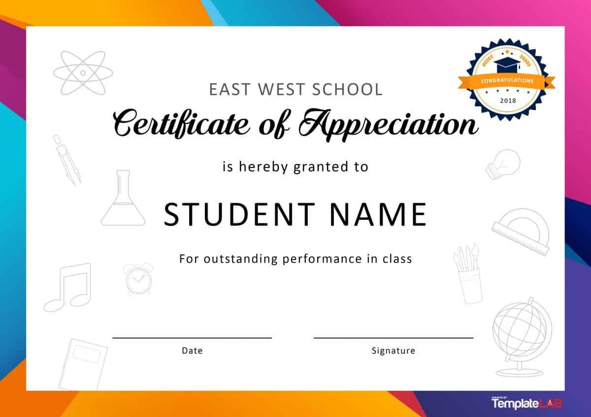 30 Free Certificate Of Appreciation Templates And Letters - Free Printable School Certificates Templates