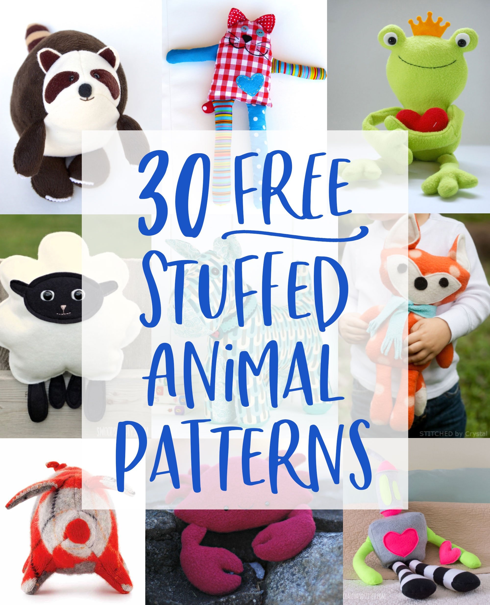 Printable Patterns For Stuffed Animals - Printable World Holiday