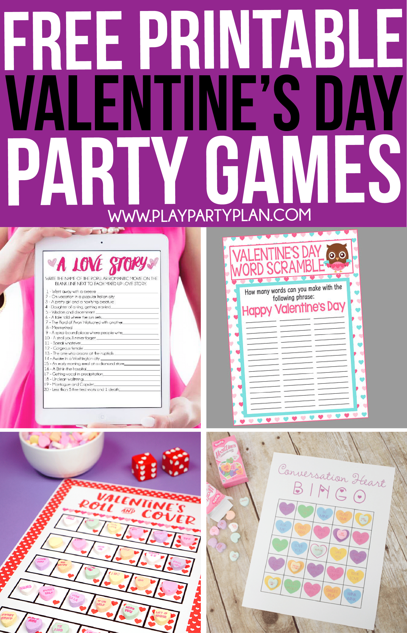 30 Valentine's Day Games Everyone Will Absolutely Love - Play Party Plan - Free Printable Valentine Games For Adults