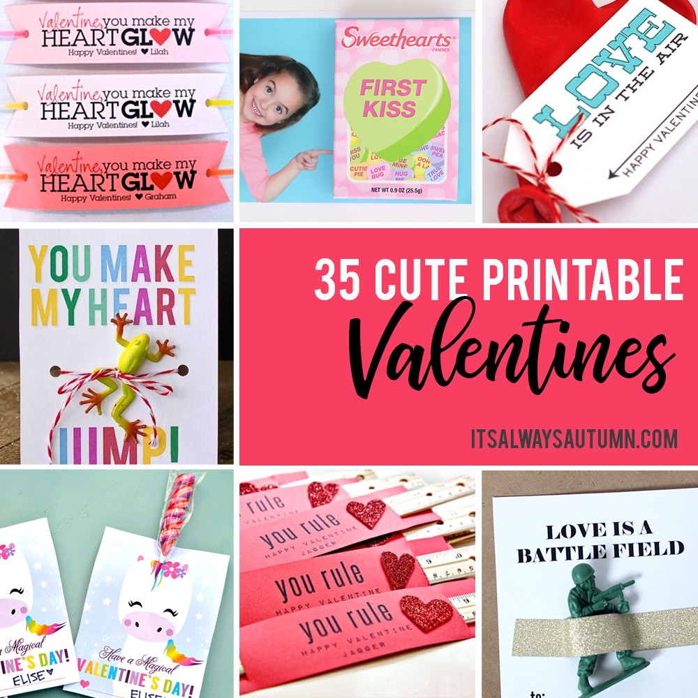 35 Adorable Diy Valentine's Cards To Print At Home For Your Kids - Free Printable Valentine Cards For Preschoolers
