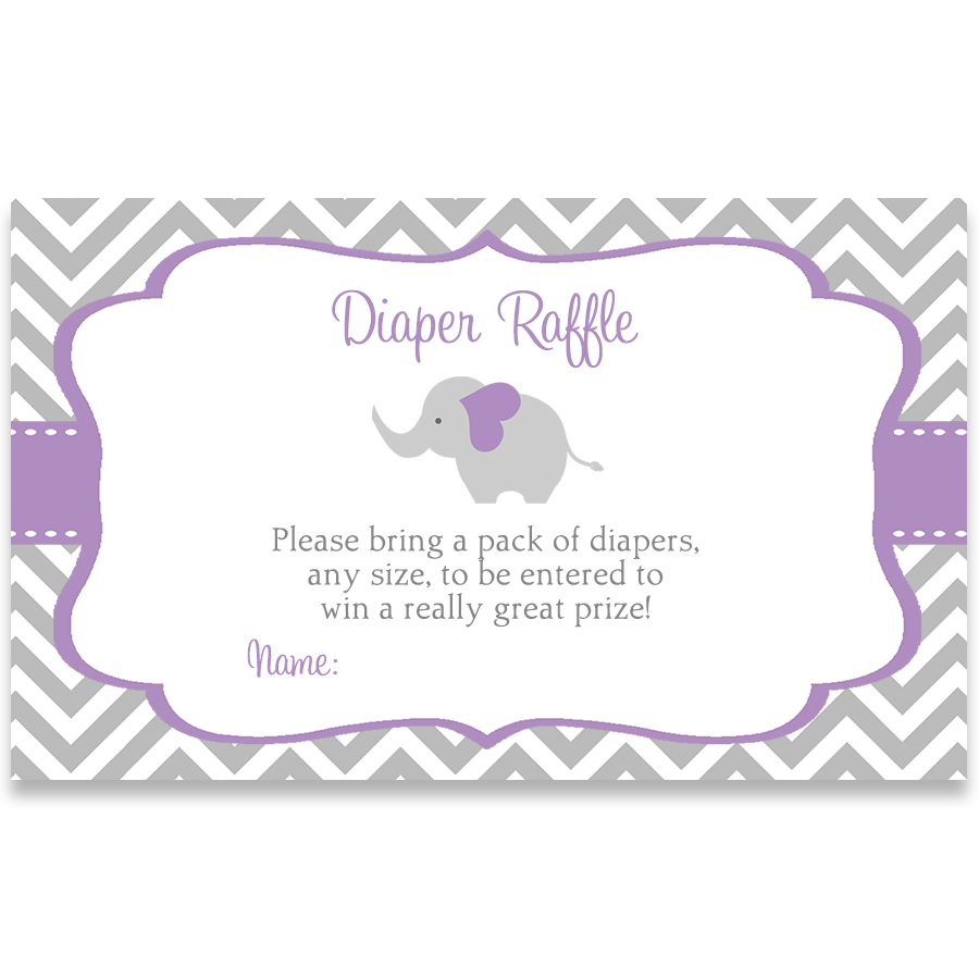 36 Cute Diaper Raffle Tickets | Kittybabylove - Free Printable Diaper Raffle Tickets Elephant