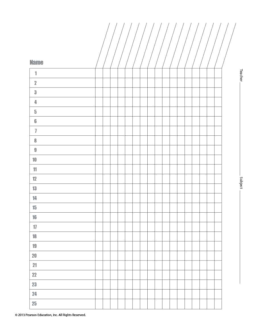 37 Class Roster Templates [Student Roster Templates For Teachers] - Free Printable Attendance Forms For Teachers