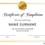 40 Fantastic Certificate Of Completion Templates [Word, Powerpoint]   Certificate Of Completion Template Free Printable