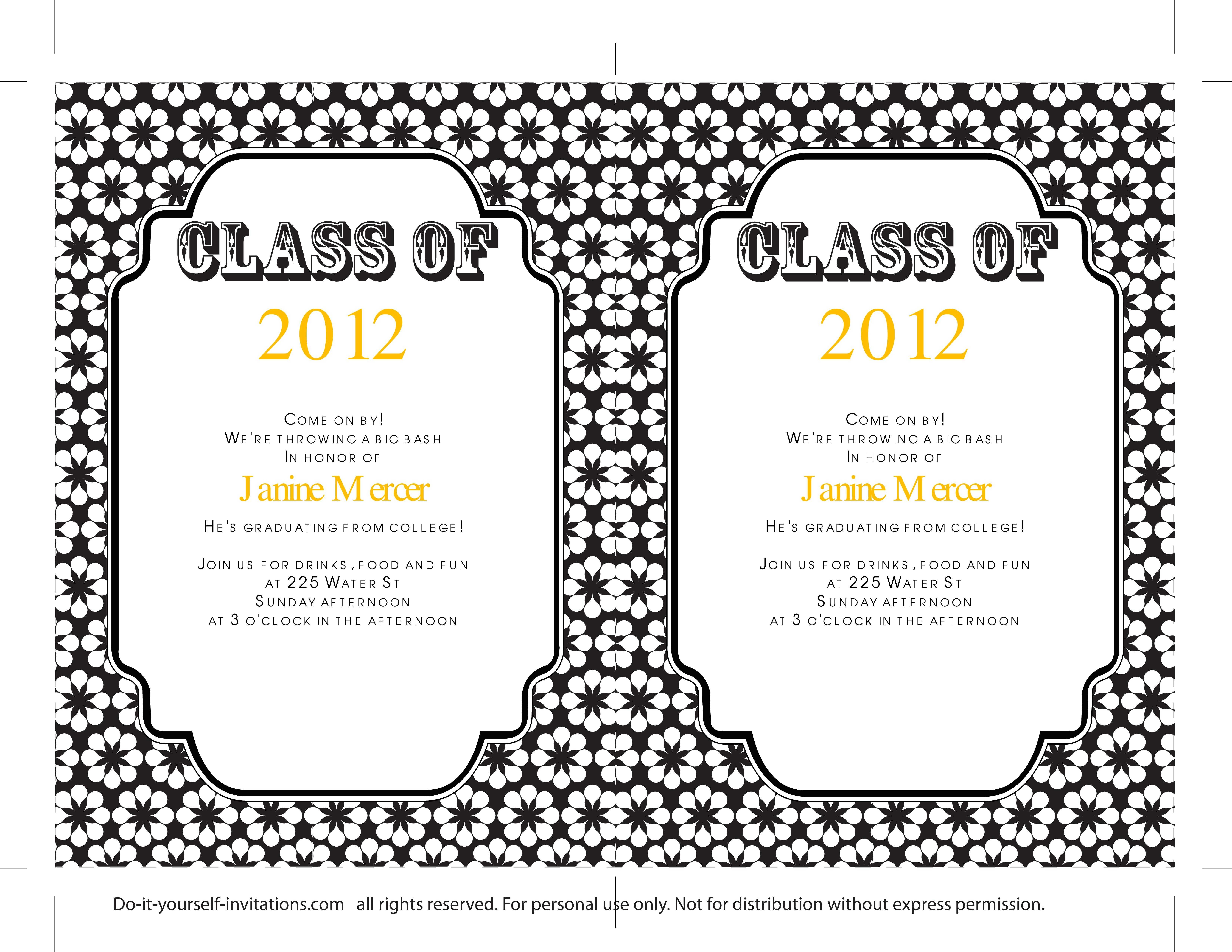 Printable Graduation Announcements