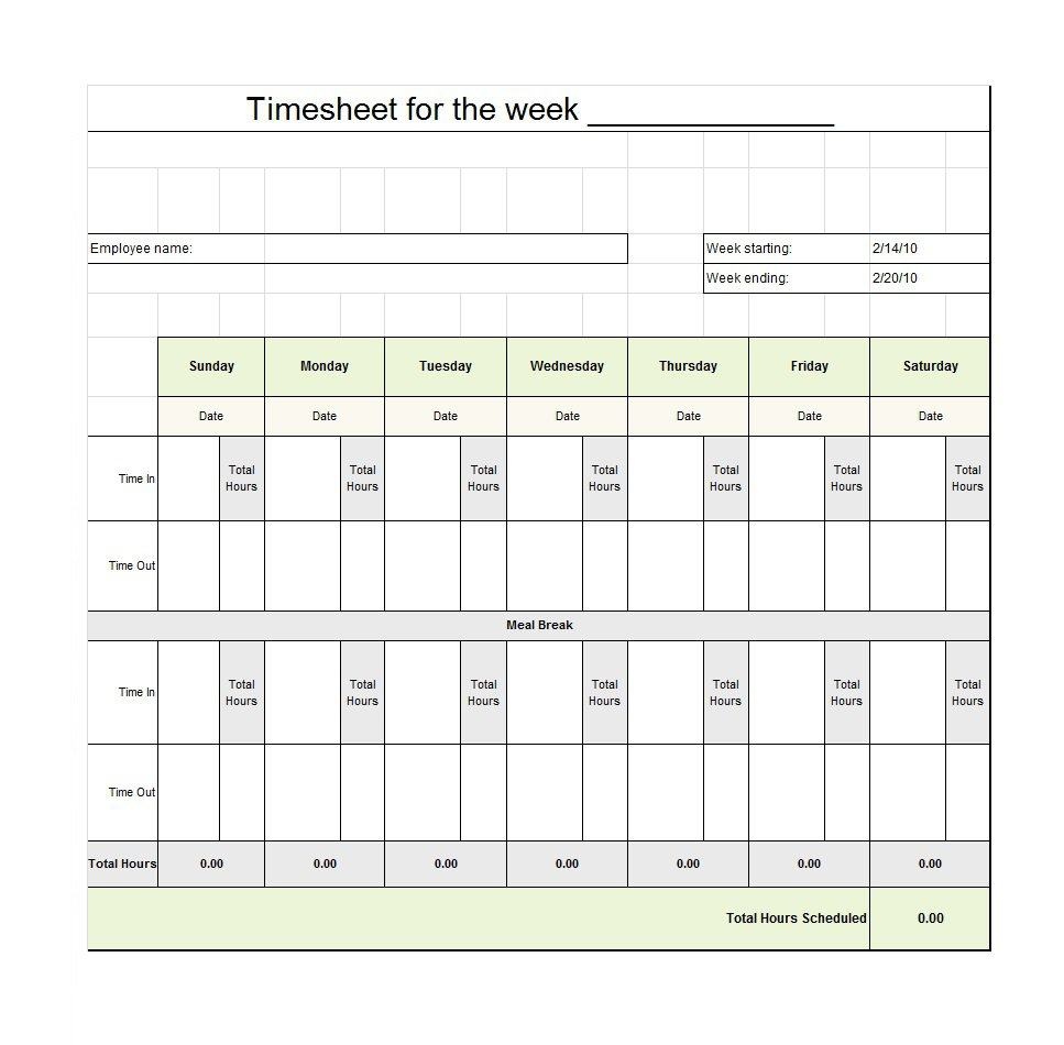 004 free bi weekly timesheet template ideas employee for printable