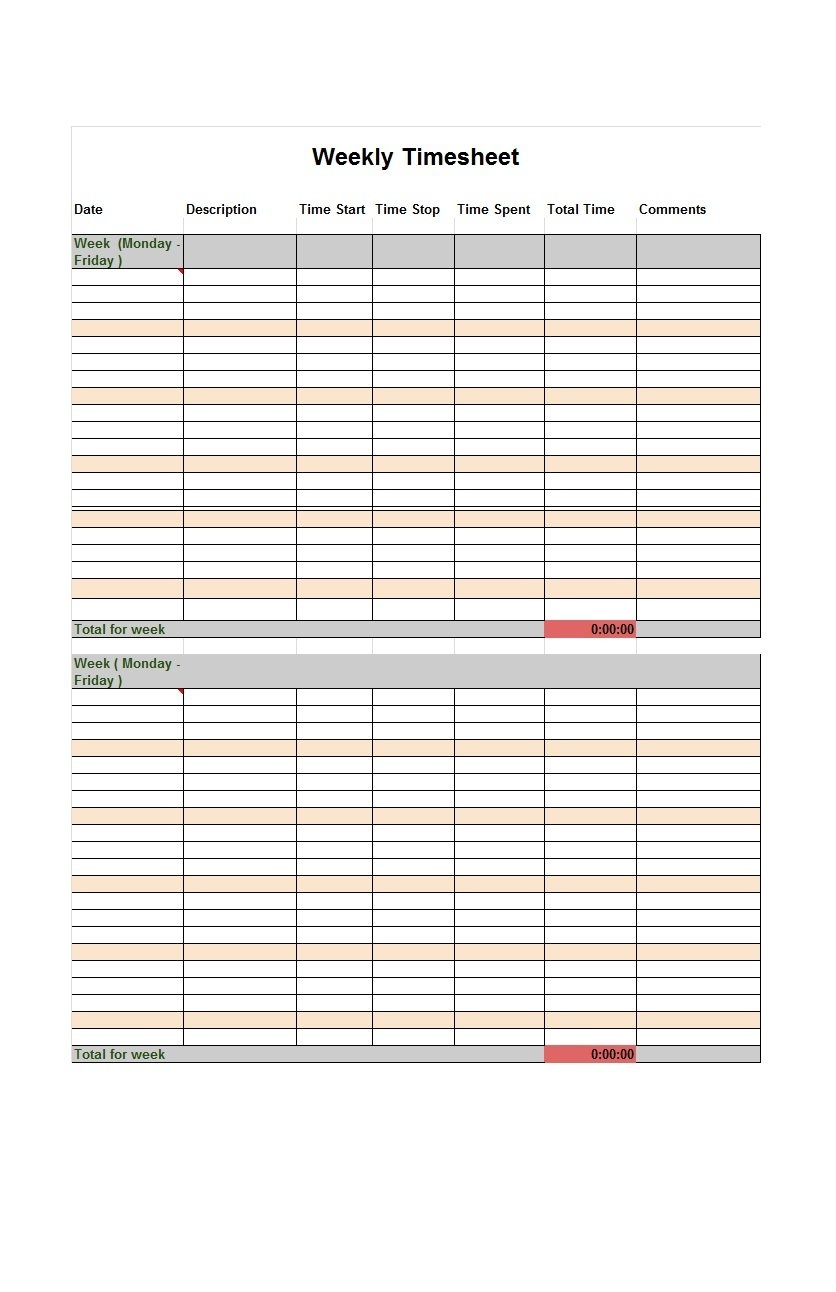 Time Management Weekly Schedule Template Bobbies Wish List Weekl 