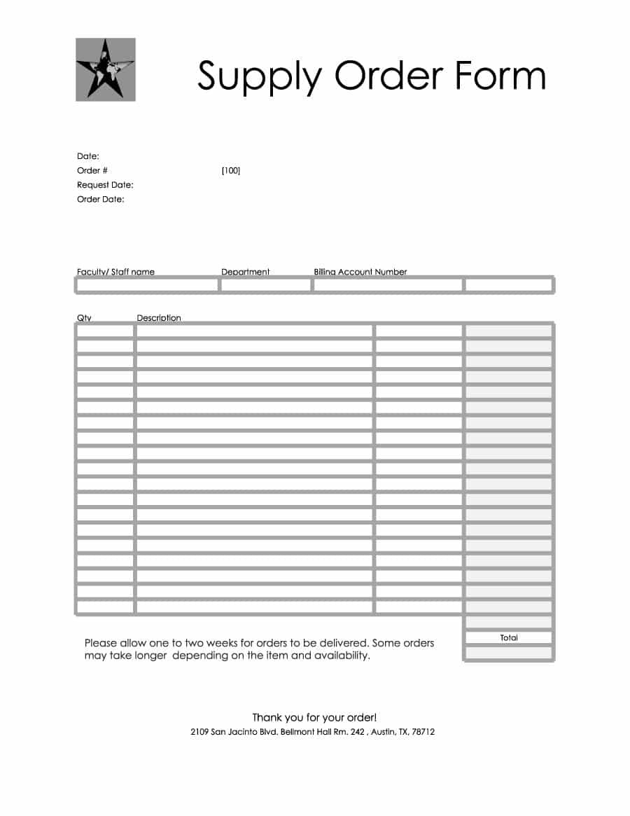 40+ Order Form Templates [Work Order / Change Order + More] - Free Printable Order Forms