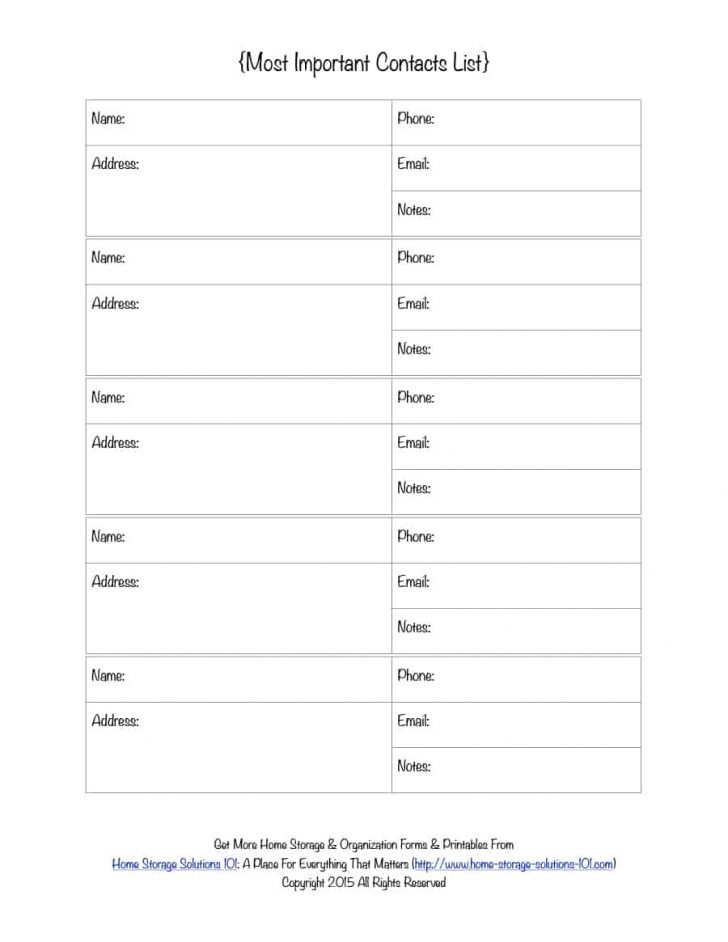 Free Printable Address Book Pages