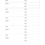 40 Phone & Email Contact List Templates [Word, Excel] ᐅ Template Lab   Free Printable Address Book Software
