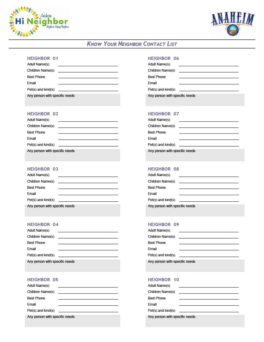 40 Phone &amp;amp; Email Contact List Templates [Word, Excel] ᐅ Template Lab - Free Printable Contact List