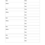 40 Phone & Email Contact List Templates [Word, Excel] ᐅ Template Lab   Free Printable Phone List Template
