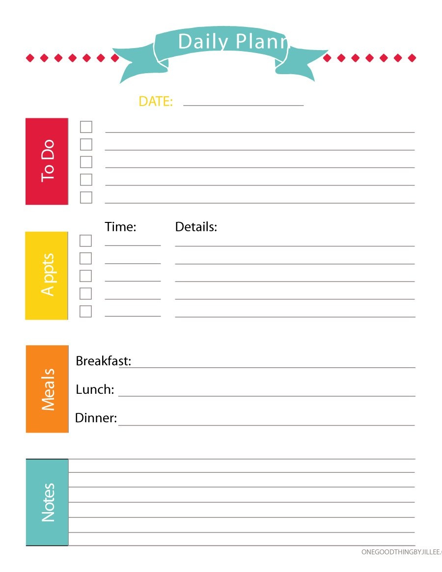 40+ Printable Daily Planner Templates (Free) ᐅ Template Lab - Free Printable Daily Schedule