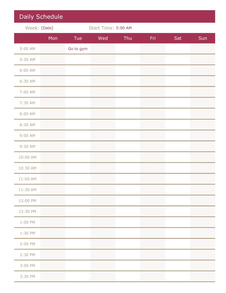 40+ Printable Daily Planner Templates (Free) ᐅ Template Lab - To Do Template Free Printable