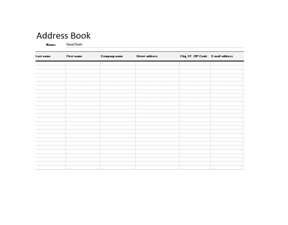 40 Printable &amp; Editable Address Book Templates [101% Free] - Free Printable Address Book