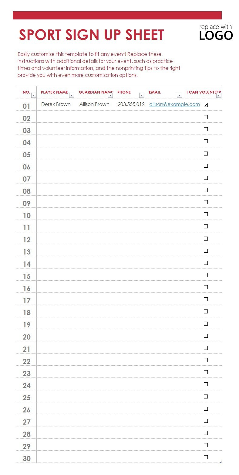 40 Sign Up Sheet / Sign In Sheet Templates (Word & Excel) Free