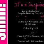 40Th Surprise Birthday Party Invitations | Free Printable Birthday   Free Printable Surprise Party Invitations