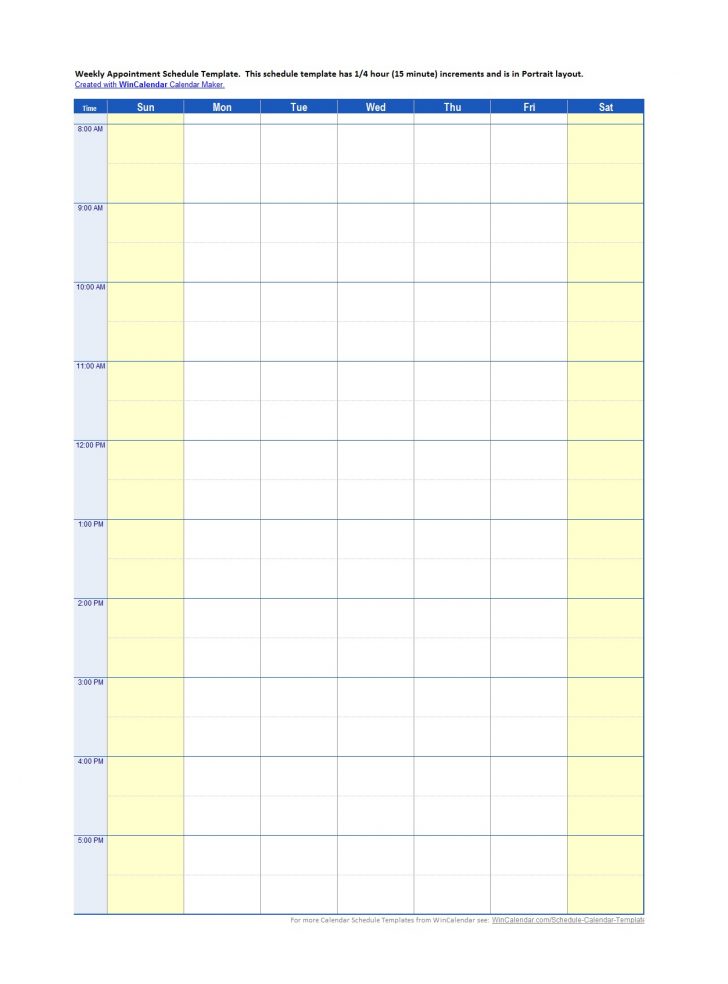 45 Printable Appointment Schedule Templates [&amp; Appointment Calendars ...