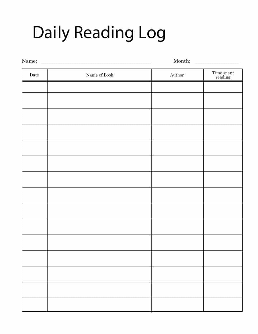 47 Printable Reading Log Templates For Kids, Middle School &amp; Adults - Free Printable Reading Logs For Children