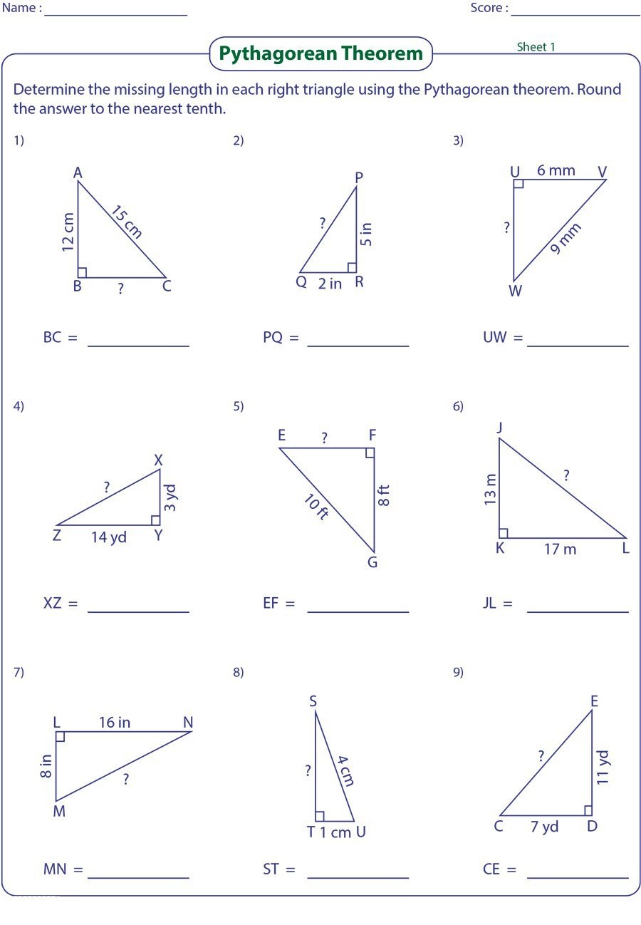 48 Pythagorean Theorem Worksheet With Answers [Word + Pdf] - Free Printable Pythagorean Theorem Worksheets