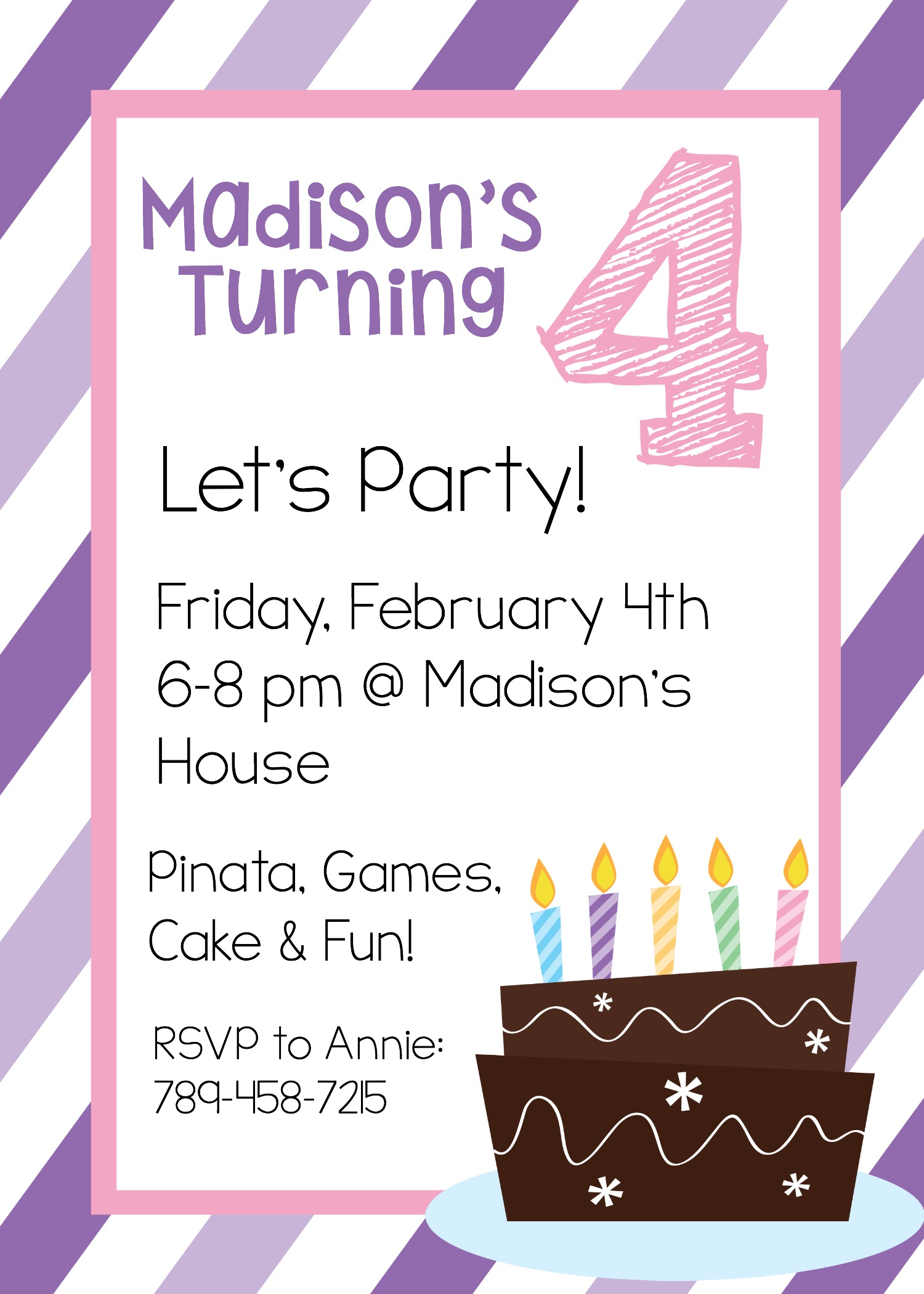 4Th Birthday Invitation Templates • Invitation Template Ideas - Free Printable Invitation Maker