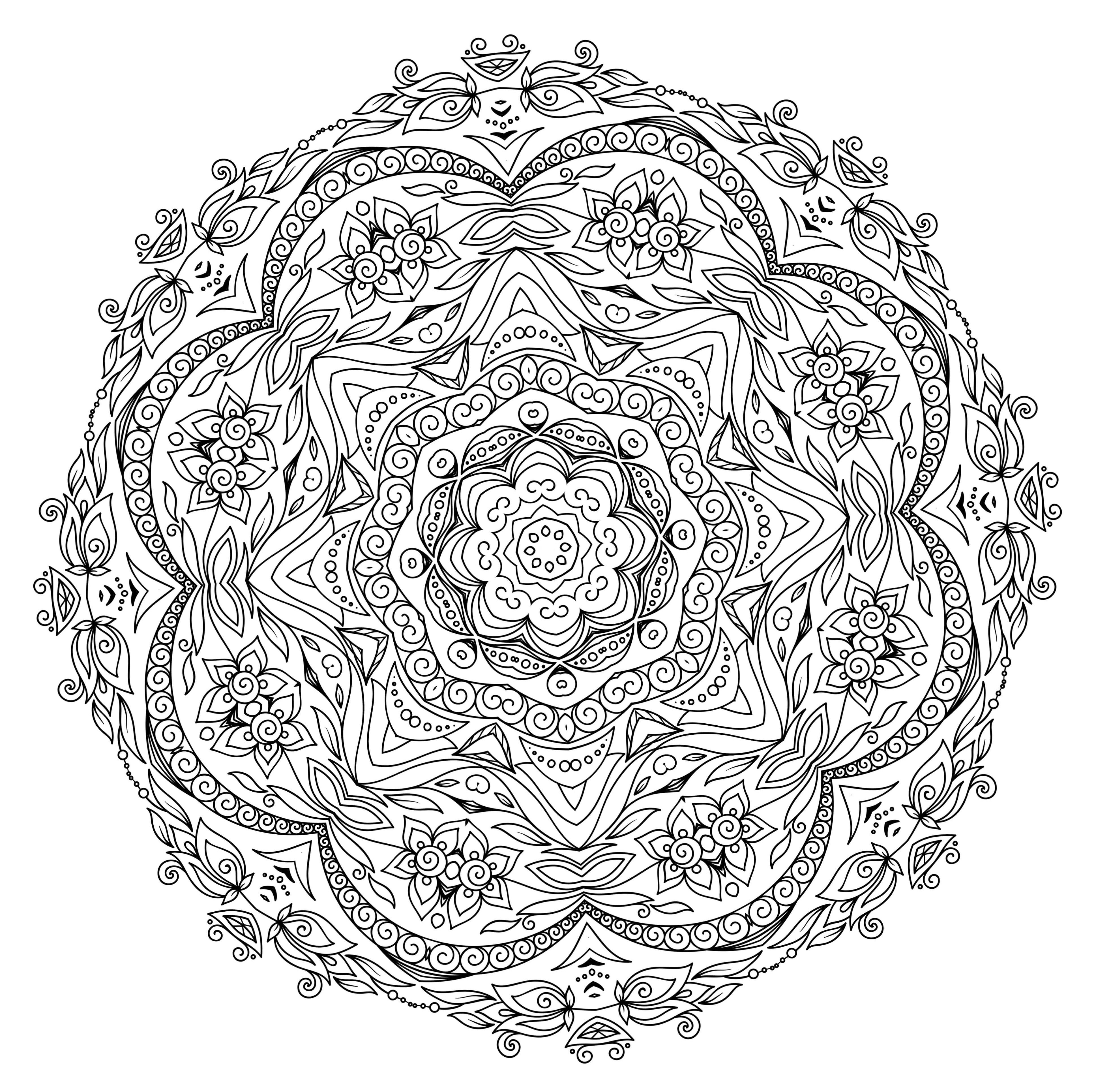 5 Free Printable Coloring Pages: Mandala Templates | Mental Health - Free Printable Mandala Patterns