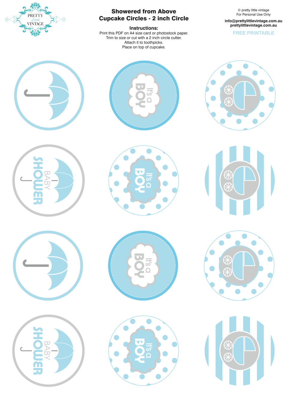 50+ Free Baby Shower Printables For A Perfect Party - Page 41 - Free Printable Whale Cupcake Toppers