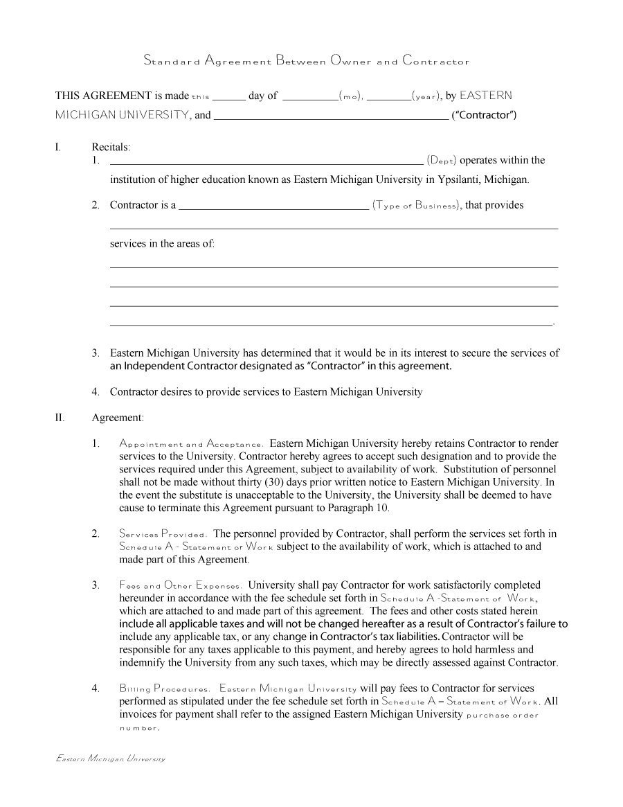50+ Free Independent Contractor Agreement Forms &amp;amp; Templates - Free Printable Contracts