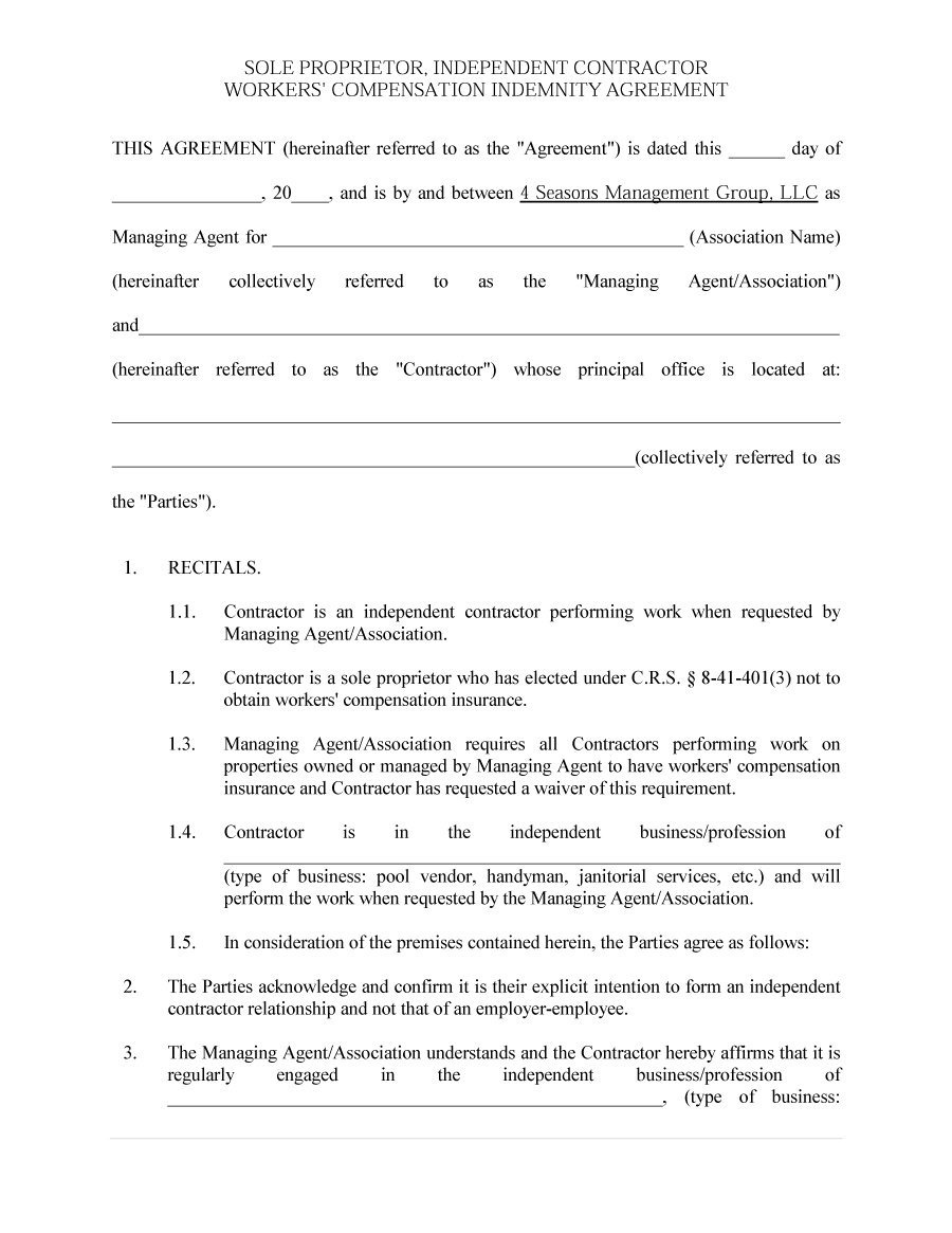 50+ Free Independent Contractor Agreement Forms &amp; Templates - Free Printable Handyman Contracts