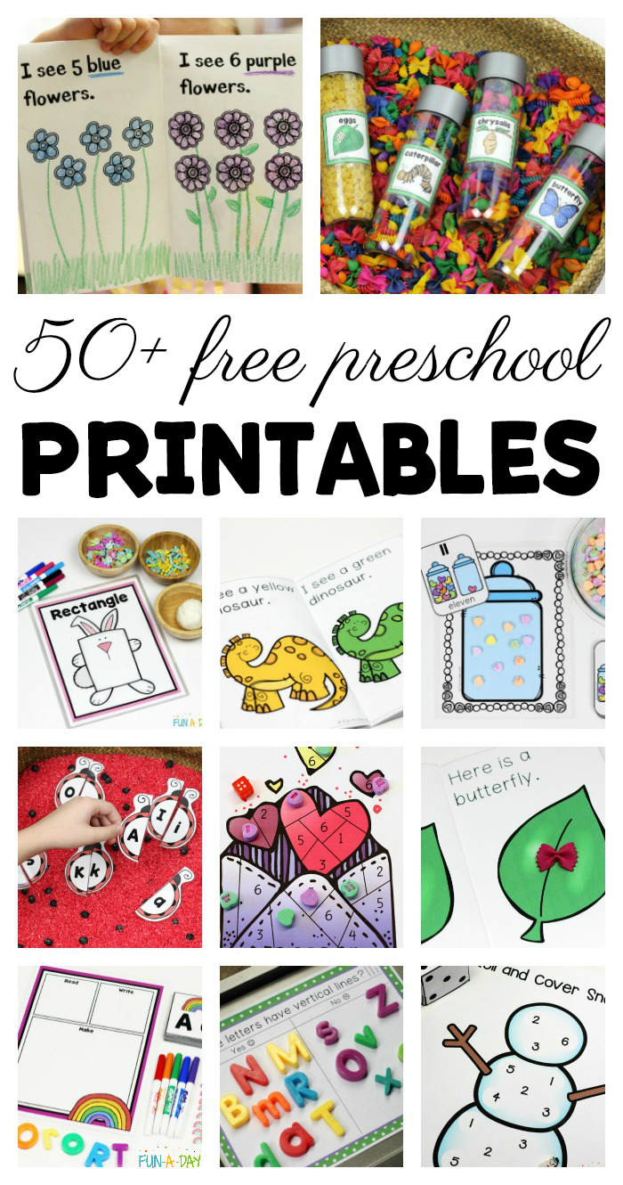 50+ Free Preschool Printables For Early Childhood Classrooms - Free Printable Nursery Resources