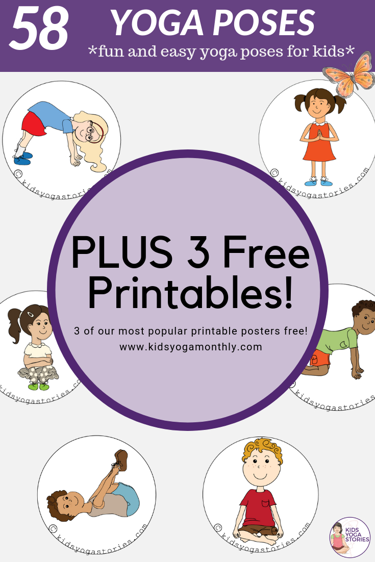 58 Fun And Easy Yoga Poses For Kids (Printable Posters) | Classroom - Free Printable Yoga Poses
