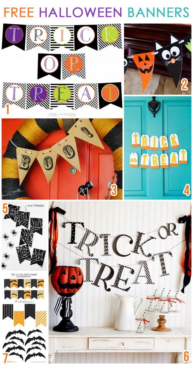 7 Free Printable Halloween Banners | Best Of Pinterest | Halloween - Free Printable Halloween Decorations
