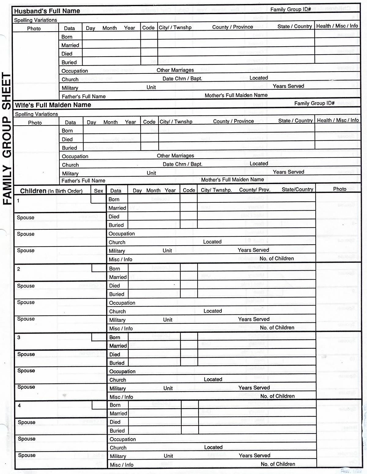 7 Generation Pedigree Chart | Genealogy | Family Tree Chart, Family - Free Printable Genealogy Worksheets