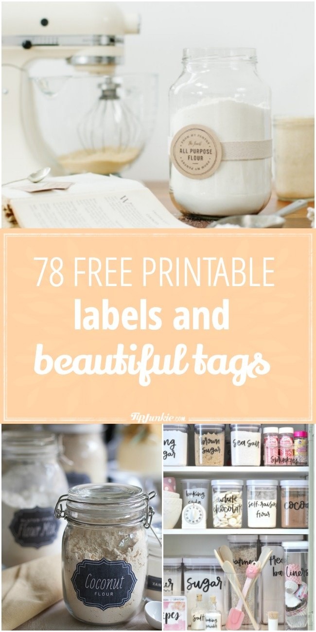 78 Free Printable Labels And Beautiful Tags – Tip Junkie - Free Printable Labels For Jars