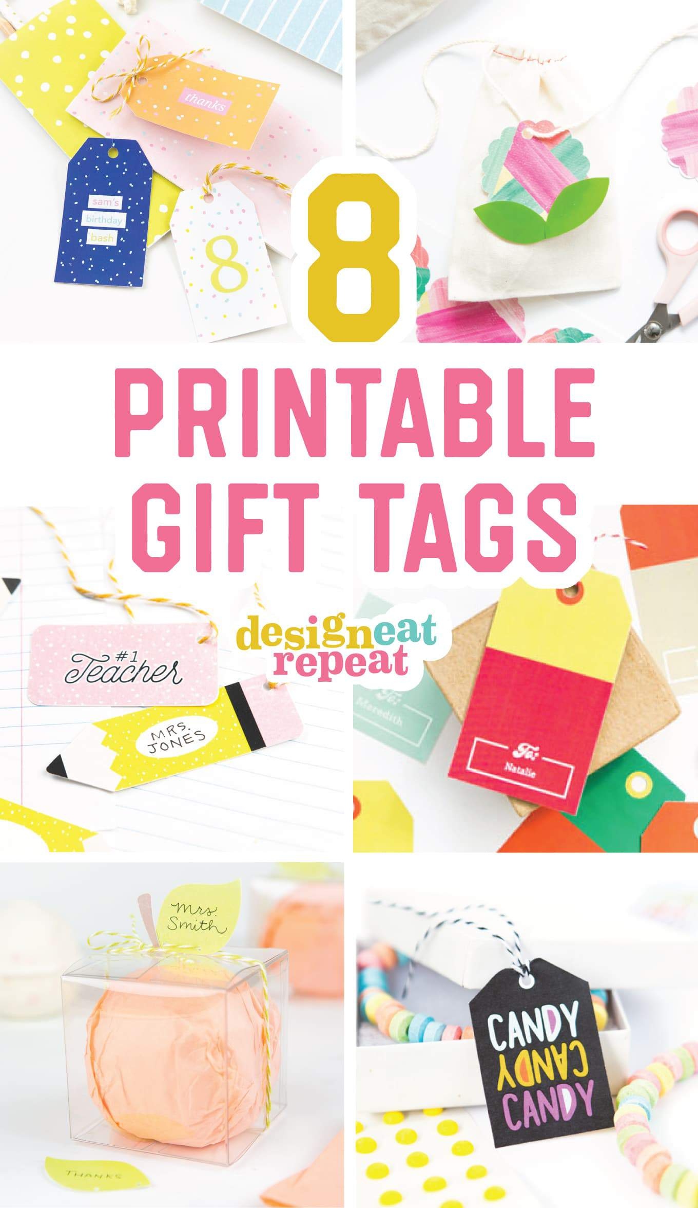 8 Colorful &amp; Free Printable Gift Tags For Any Occasion! - Free Printable Favor Tags