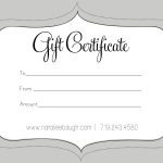 A Cute Looking Gift Certificate | S P A | Gift Certificate Template   Free Printable Photography Gift Certificate Template