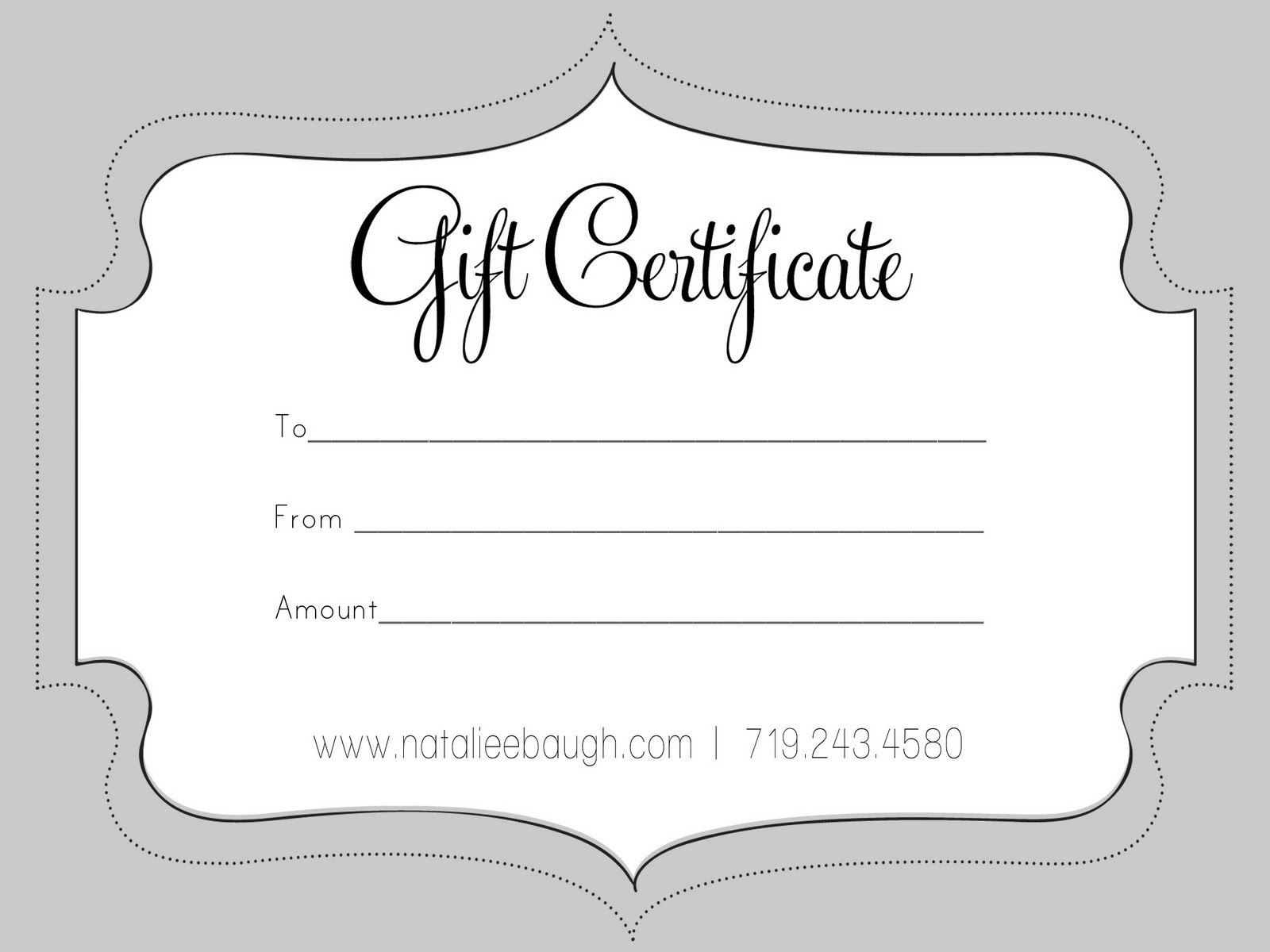 A Cute Looking Gift Certificate | S P A | Gift Certificate Template - Free Printable Photography Gift Certificate Template