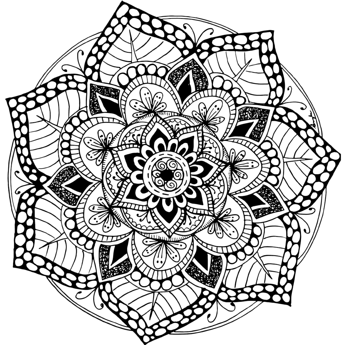 A Free Printable Mandala Coloring Page. 60+ More Available On - Free Printable Mandalas