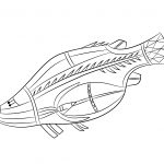 Aboriginal Rock Painting Of Fish Coloring Page | Free Printable   Free Printable Aboriginal Colouring Pages