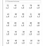 Adding Two Digit And One Digit Numbers | Math Adding | Addition   Free Printable Two Digit Addition Worksheets