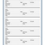Address Book Entry Printable For A Family Or Household Binder   Free Printable Address Book