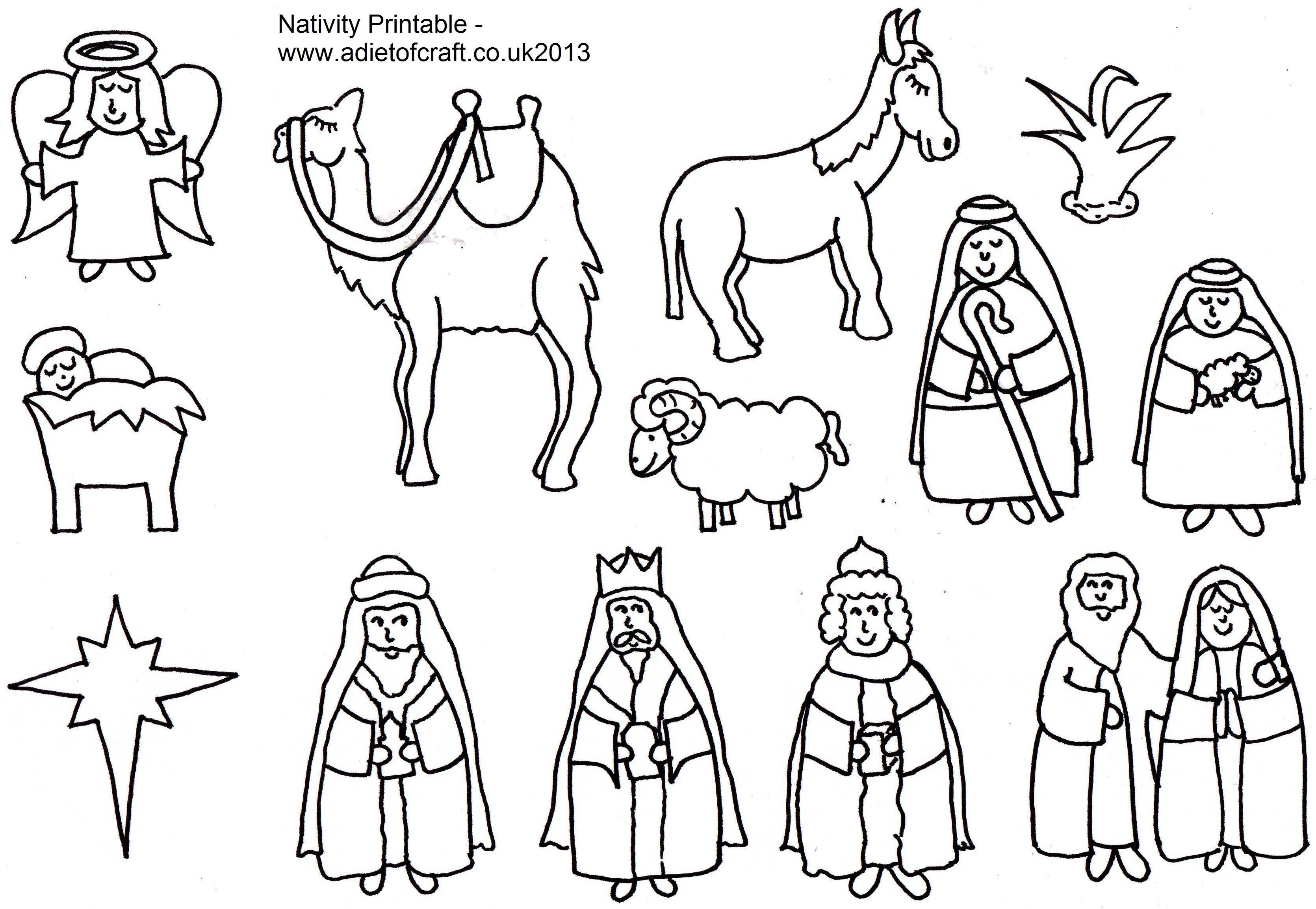 Printable Coloring Pages Of Nativity Scenes For Kids Coloring Free 