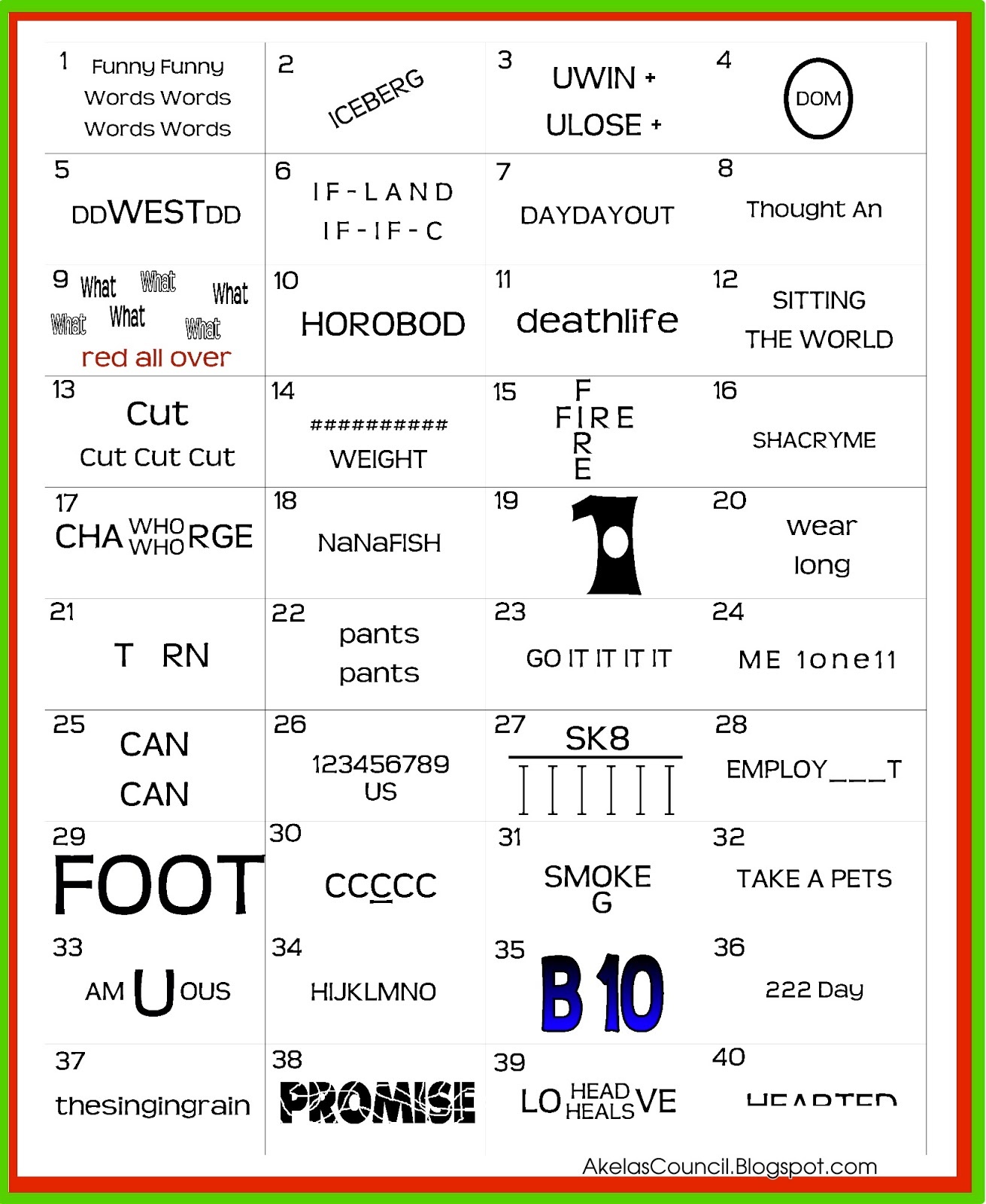 Akela's Council Cub Scout Leader Training: Printable Rebus Word - Free Printable Riddles With Answers